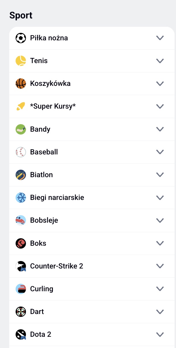 Różne dyscypliny sportowe — betclic